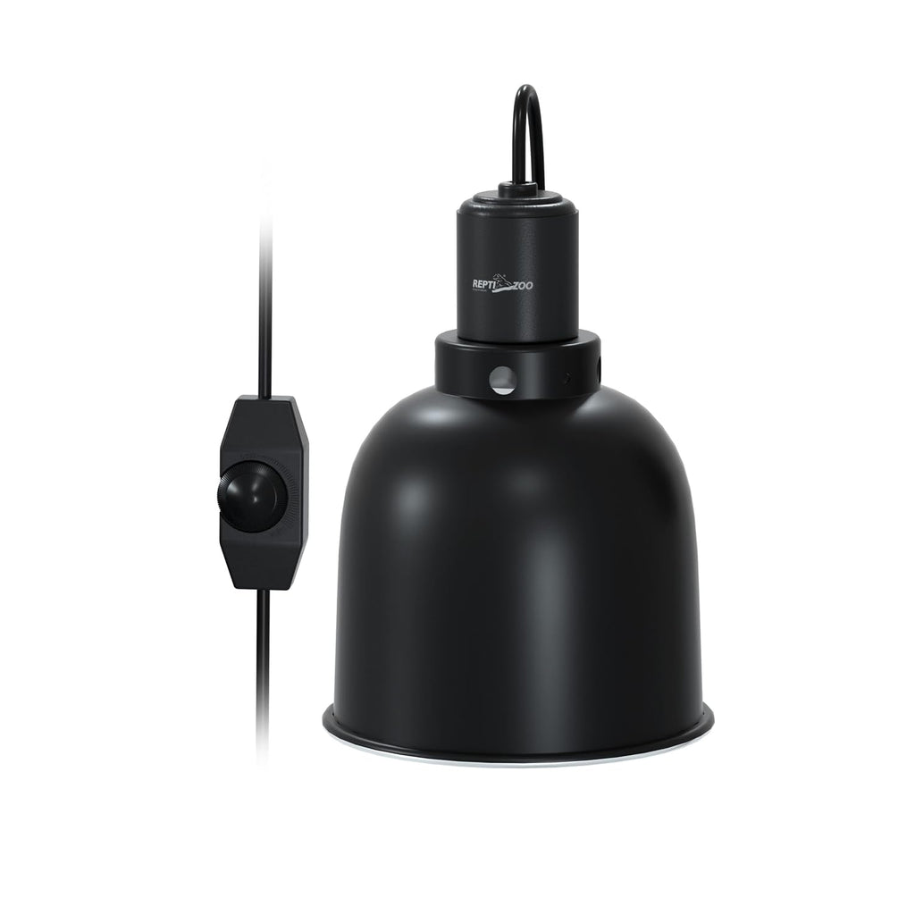 ReptiZoo Deep Dome Lamp Fixture RL04D | 5.5" Reflective Hood, Max 100W