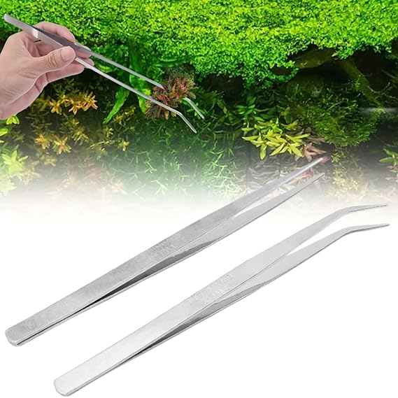 27 cm Bend Tweezer for Aquascaping | Aquarium Planting Tool