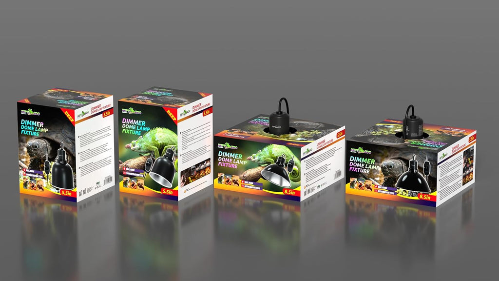 ReptiZoo Deep Dome Lamp Fixture RL04D | 5.5" Reflective Hood, Max 100W