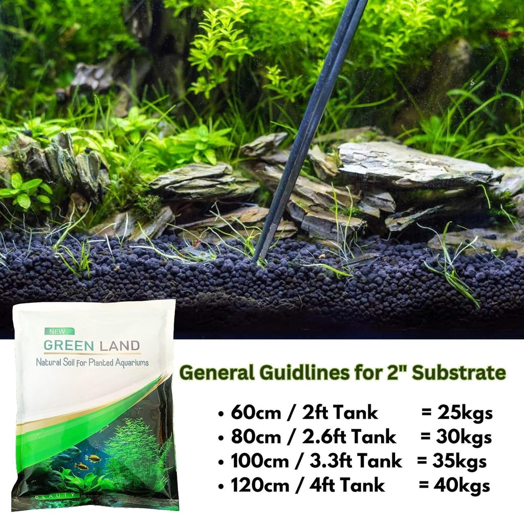 Green Land Natural Aquarium Soil – Planted Tank & Shrimp Substrate