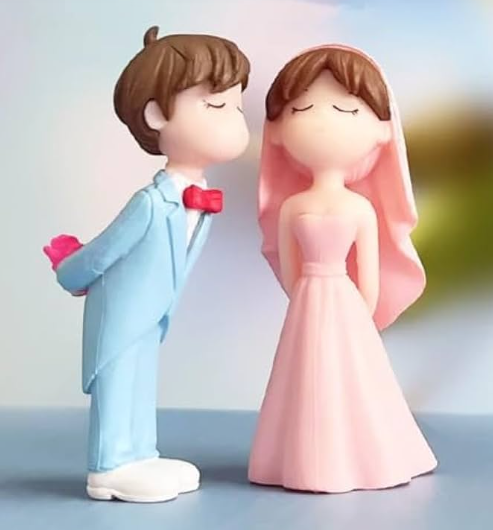 Wedding Couple (6 cm - Kissing)