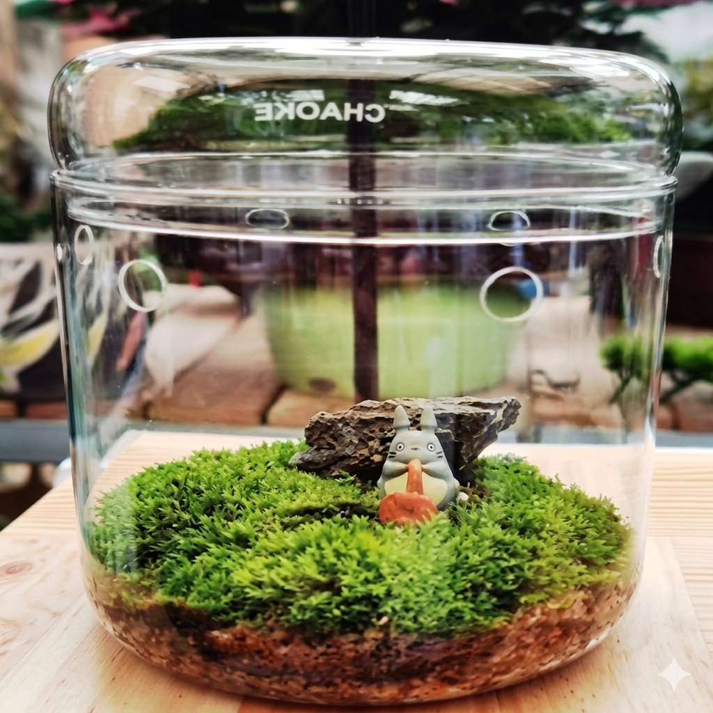 Create stunning DIY terrariums with the CHAOKE MINI 120 Glass Terrarium Jar, featuring a clear glass cover and compact 12cm x 15cm size. Perfect for both open and closed planted displays, this jar offers a versatile and elegant container that highlights your layered landscapes